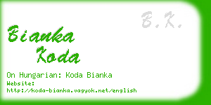 bianka koda business card